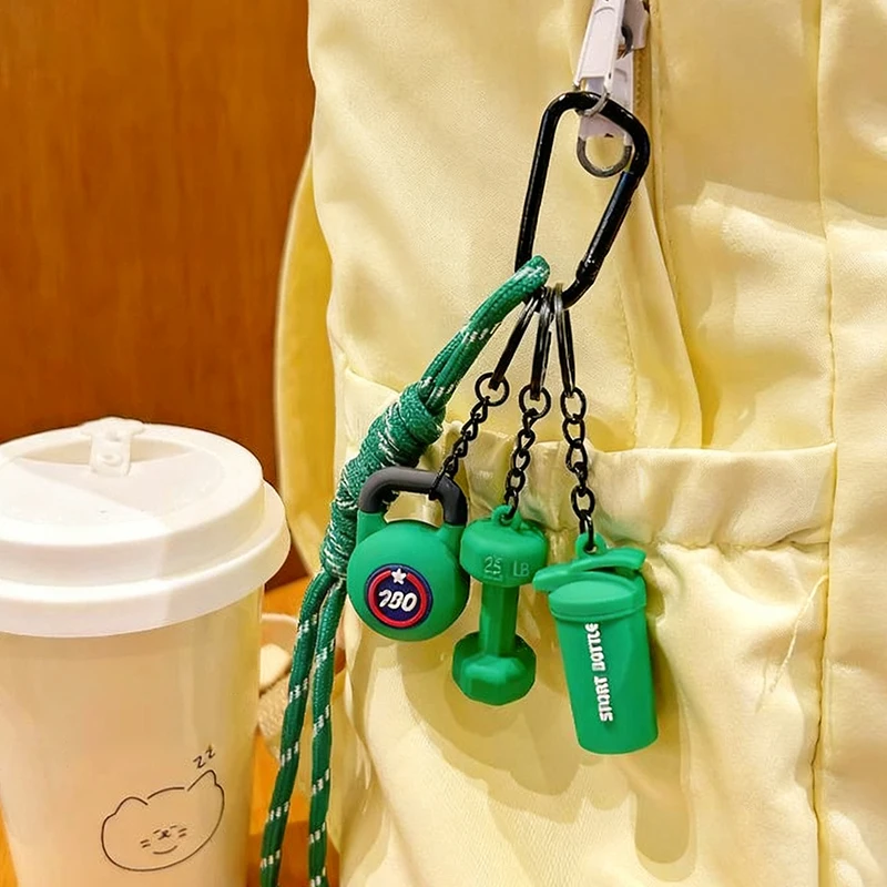 Fitness Keychain,Colorful Gym Bag Charm for Fitness Lovers, Motivational Fitness Gym Key ring,Workout Keychain Gifts