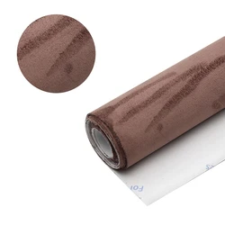 Colorful Self-Adhesive Suede Fabric Roll for DIY Projects and Interior Decor (Dark Brown)