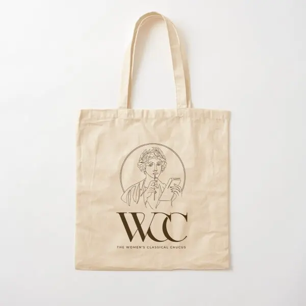 

Wcc Sappho Dark Print Cotton Canvas Bag Casual Tote Shoulder Bag Foldable Fabric Designer Handbag Unisex Women Fashion Reusable