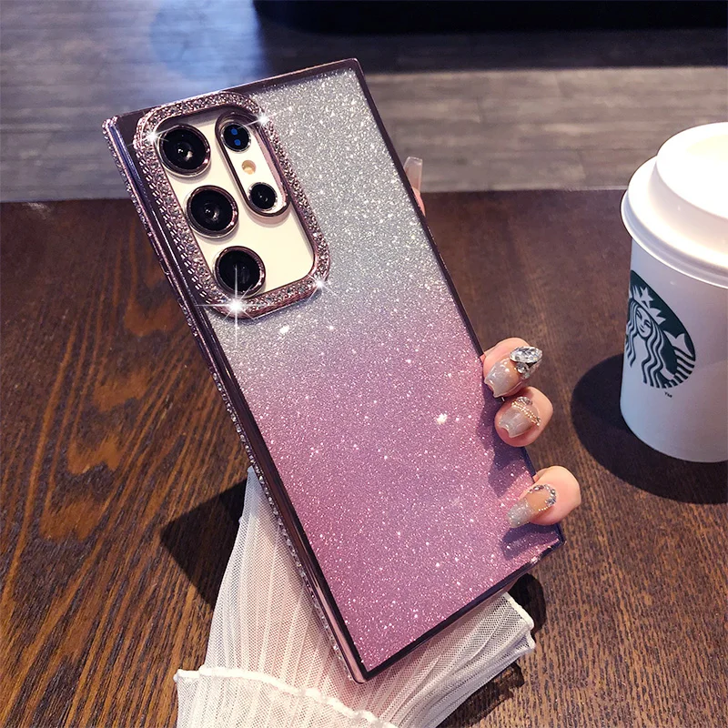 Glitter Rhinestone Plating Case Samsung Galaxy S24 ULTRA S23 FE PLUS A55 A54 A53 A52 A15 A14 A13