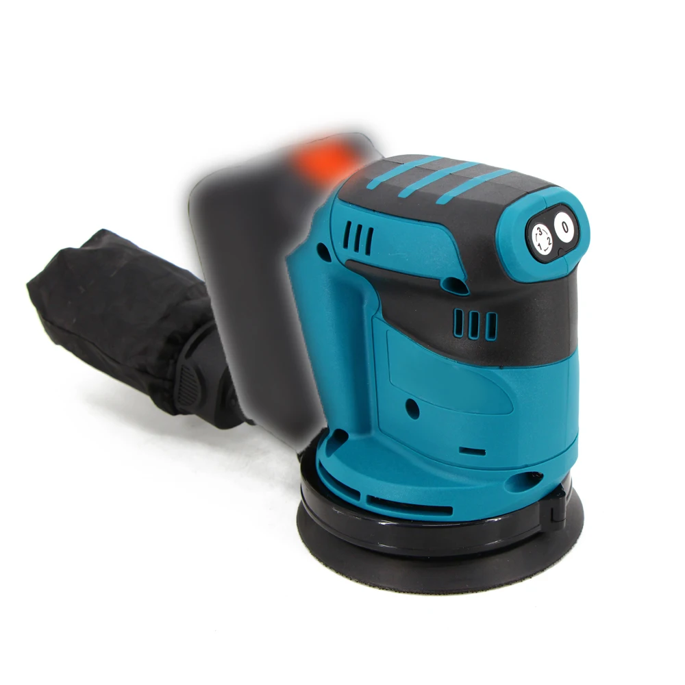 Electric Orbital Sander 125mm Brush Motor Wood Grinder Polisher Waxing Grinding Sanding Polishing Machine for 18V Makita Battery 5