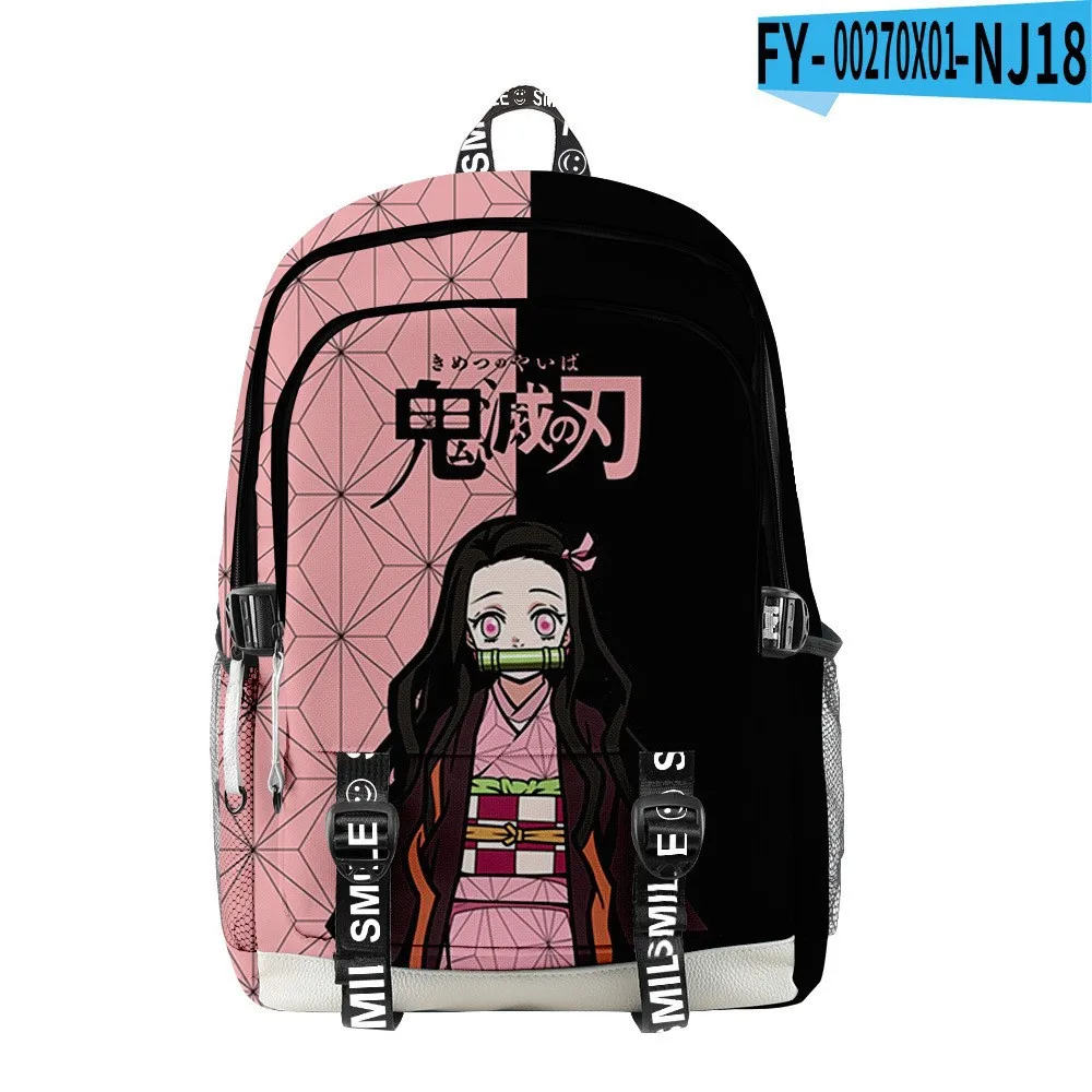 

Cross-border New Anime Demon Slayer Color Print Travel Outing Student Classroom School Bag Shoulder Travel Backpack