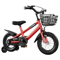 Bicicleta para niños para niñas de 3 a 7 años con ruedas de entrenamiento, cesta, bicicleta para niños, bicicleta para niños 2024 - Imagen 3