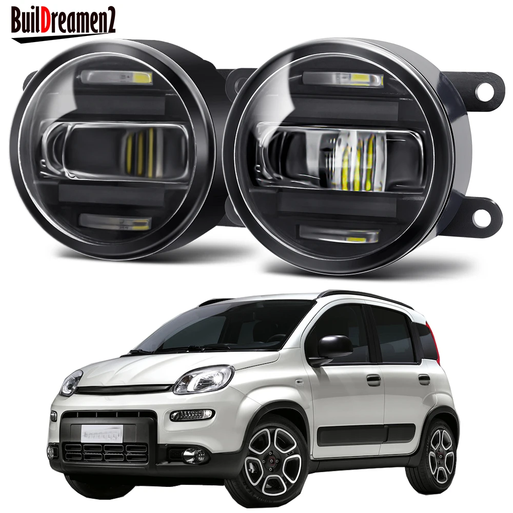 2 In1 Led Fendinebbia Drl 30W H11 Canbus Car Fog Daytime Running Lamp Per Fiat Panda 319 Panda 4X4 Trekking 2012-2018