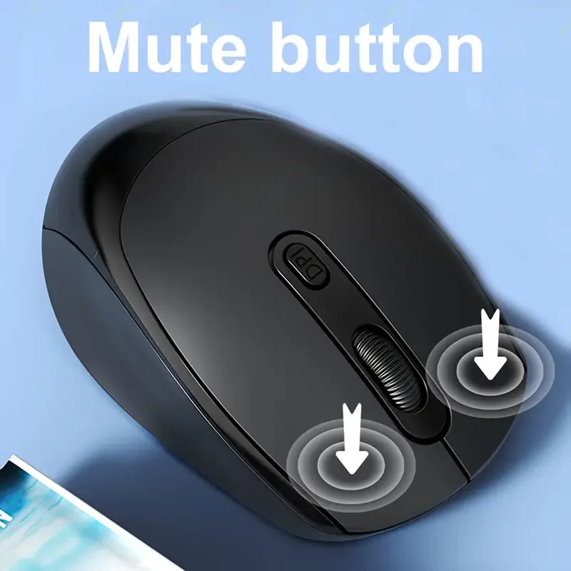 Dual Mode Bluetooth-Compatible Wireless Mouse – Sleek, Ergonomic Design for Universal Connectivity