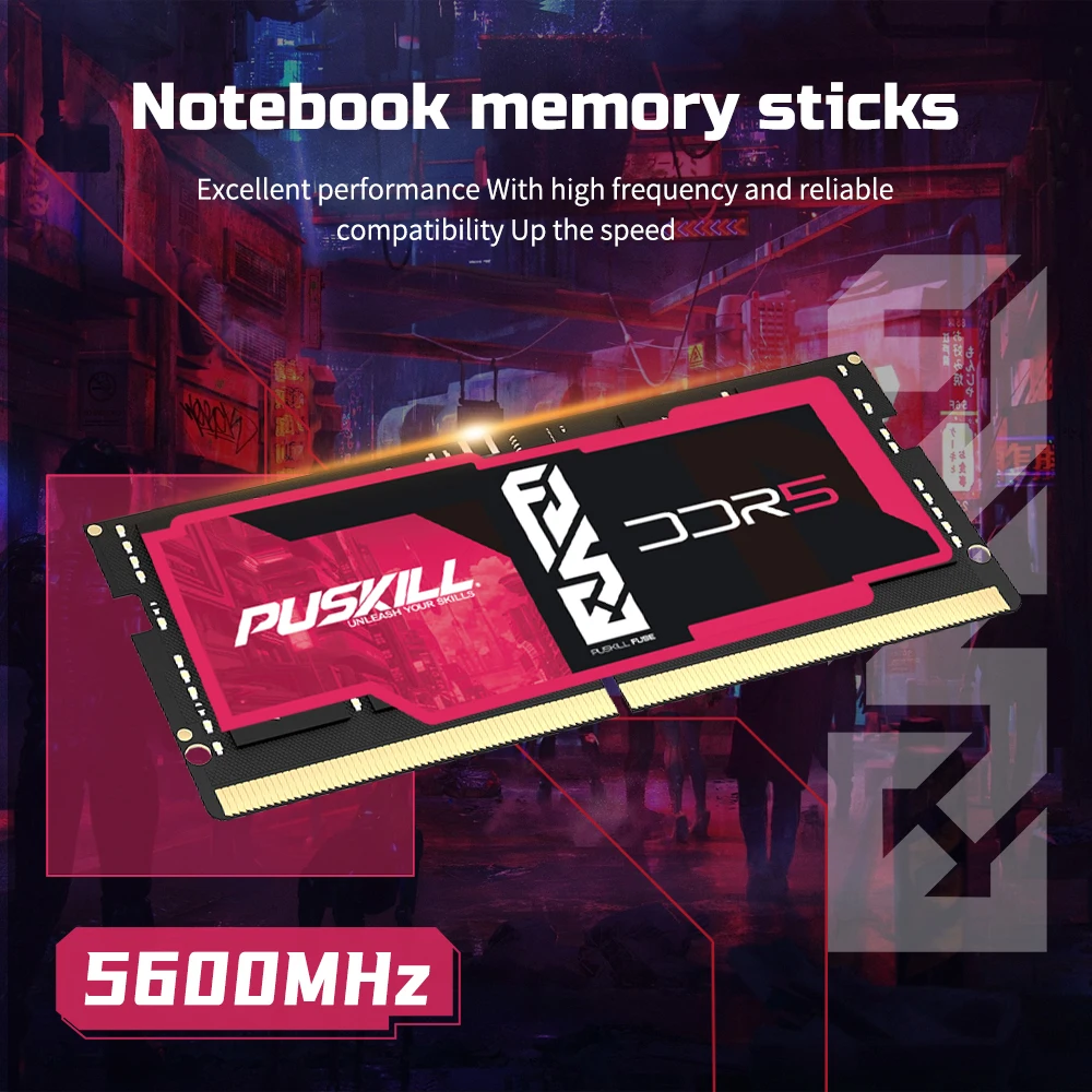 PUSKILL DDR5 Memoria Ram Notebook 32GB 16GB 8GB 5600MHz 5200MHz