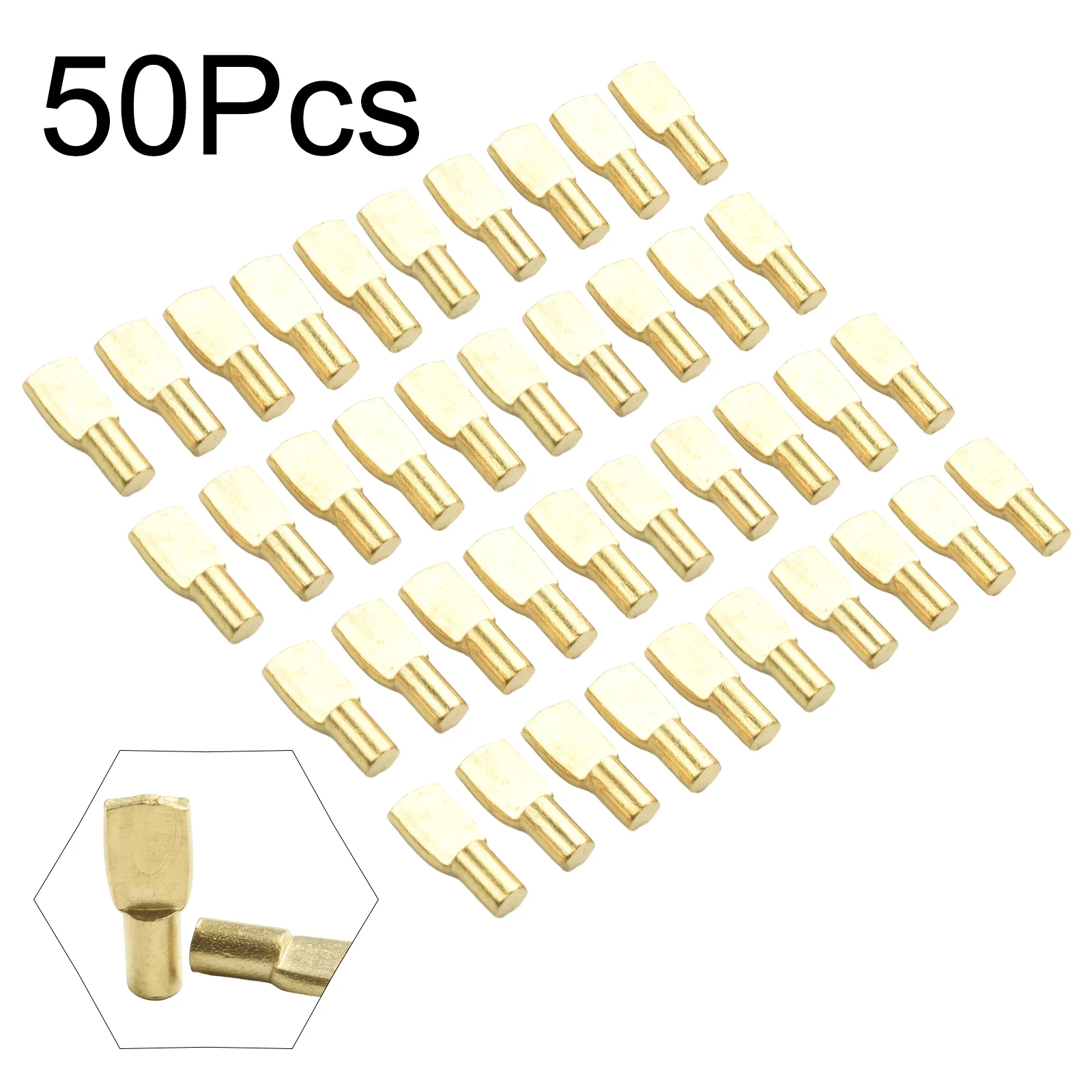 

50 Pcs Shelf Support Pegs Cabinet Closet Laminate Pins Glass Nickel Plated Pins Fixing Bracket Shelf Bracket Furniture HardwareS