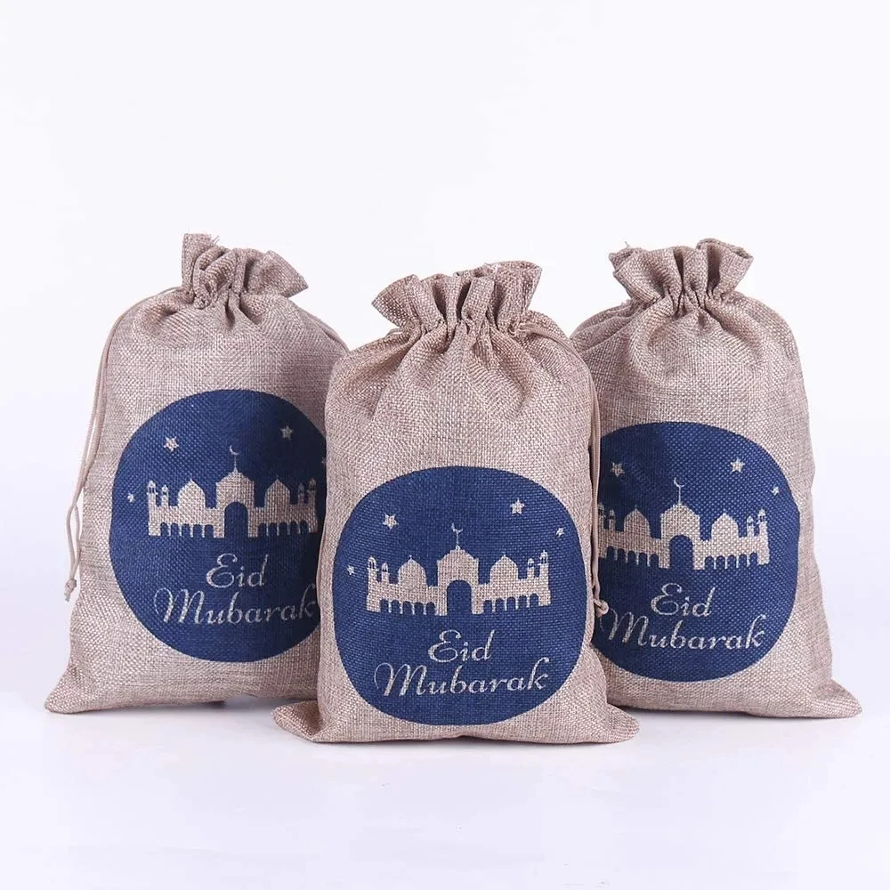

12 мечеть ИД Мубарак мешковатые сумки 2023 религия Рамадан карем Мусульманский Исламский счастливый Аль Адха iftar украшение спасибо подарок