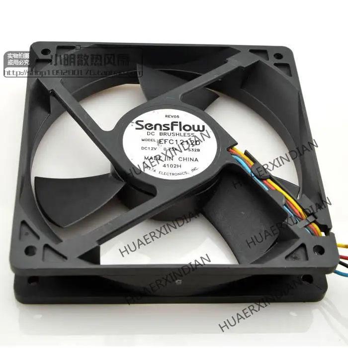 

Новый комплект охлаждающего вентилятора 12 см 12025 EFC1212D 12 В 0.75A 4PWM