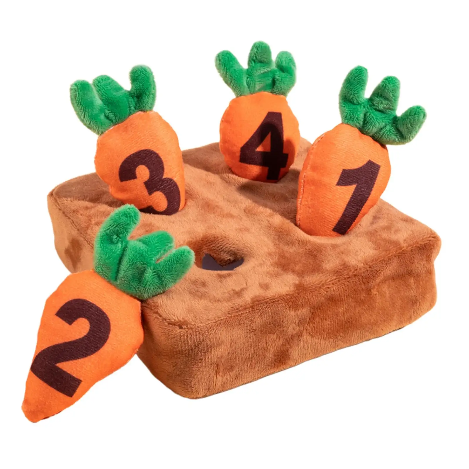 

Dog Carrot Plush Dog Toy Dog Feeding Mat Pet Foraging Mat Interactive