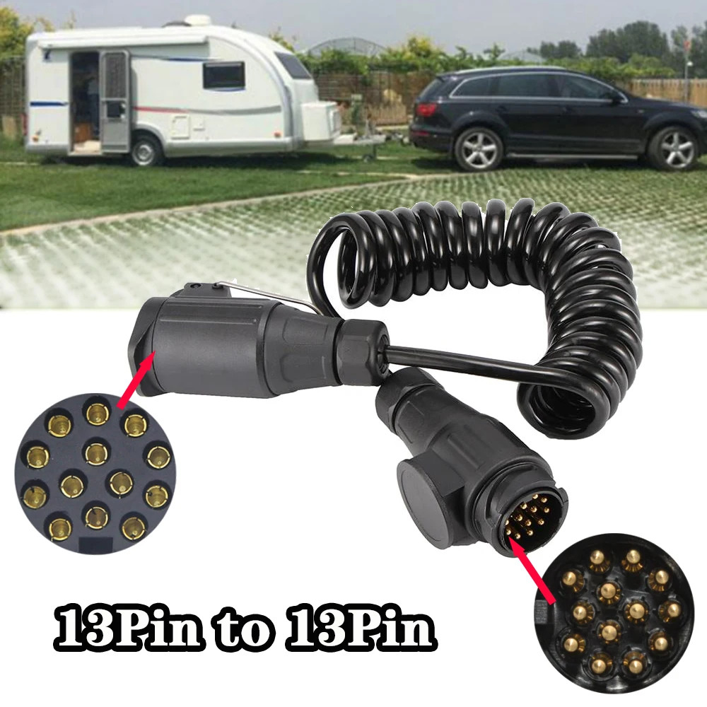3M13PinTrailerTruckLightBoardExtensionCableLeadMaleToFemale