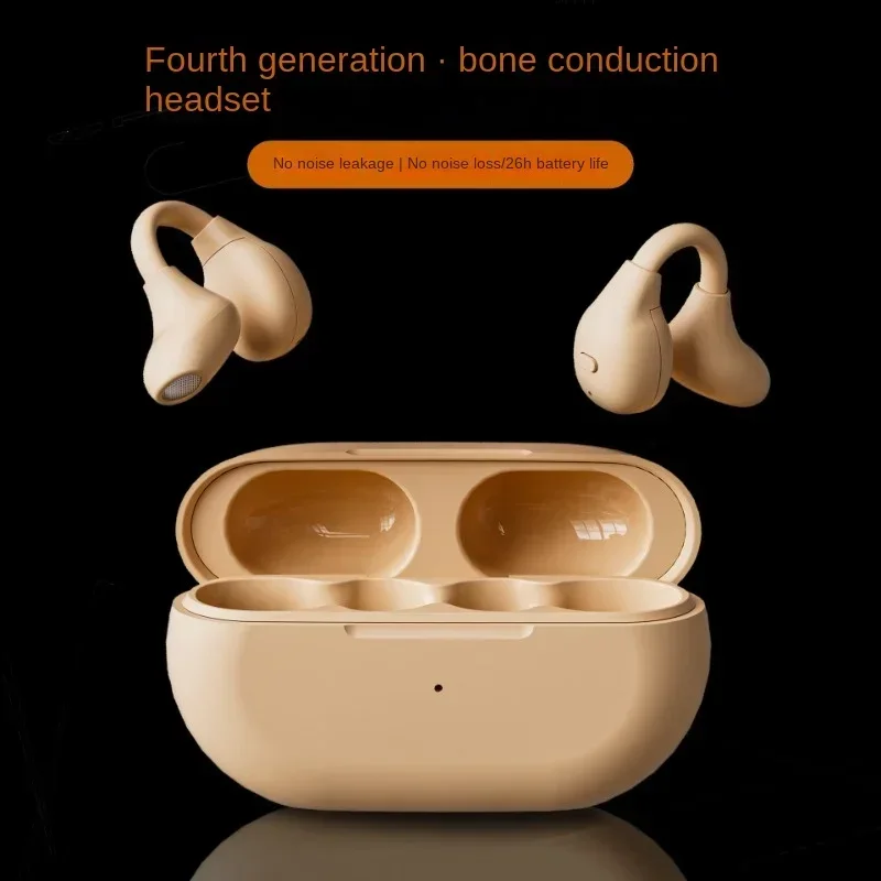 Clip On Earbuds Wireless Bluetooth V5.3 Cuffie A Conduzione D'Aria Open Ear Batteria Da 30 Ore Con Custodia Di Ricarica Ganci Per Microfoni