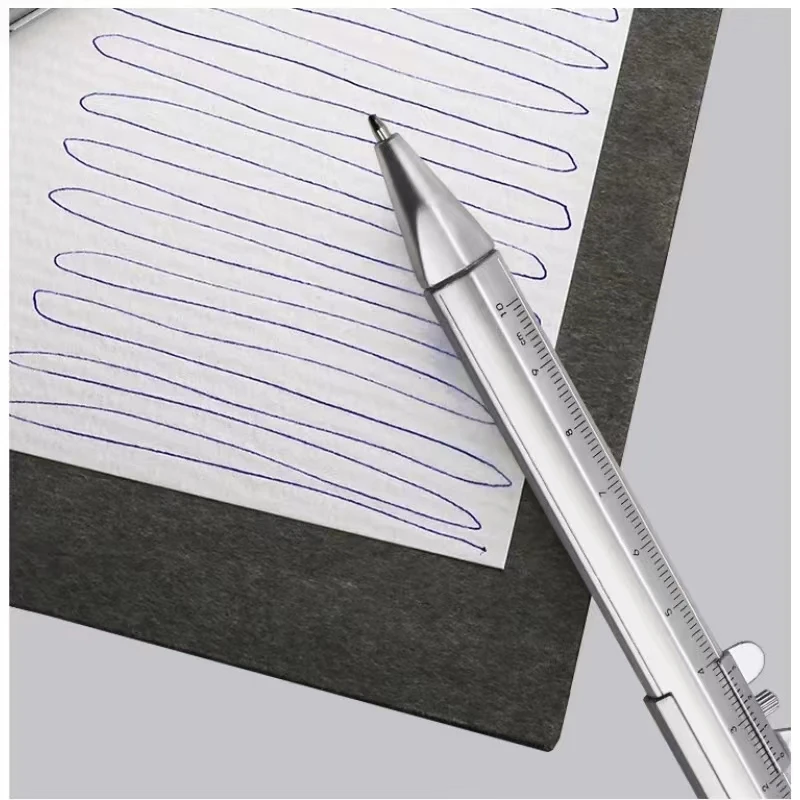 3PCS Caliper Pen Vernier Caliper Roller Ball-Point 1mm Plastic Student Stationery Gift Vernier Measuring Tools 0-100mm