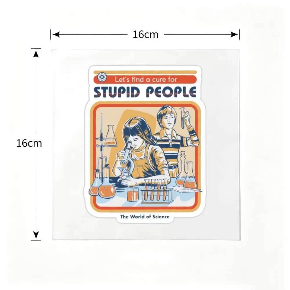 A Cure For Stupid People Waterproof Stickers For Decorating Car Windows Motorcycles And Computers. - 6