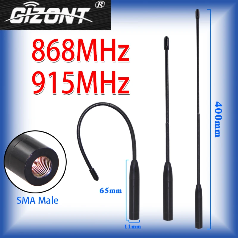 Support custom 2PCS NB-IOT module Antenna 868MHz 915MHz soft antenna omnidirectional high-gain whip antenna SMA head connector 2pcs 5g full band small suction cup antenna nb gsm 3g gprs 4g vehicle base station charging pile iot antenna sma male 15dbi gain