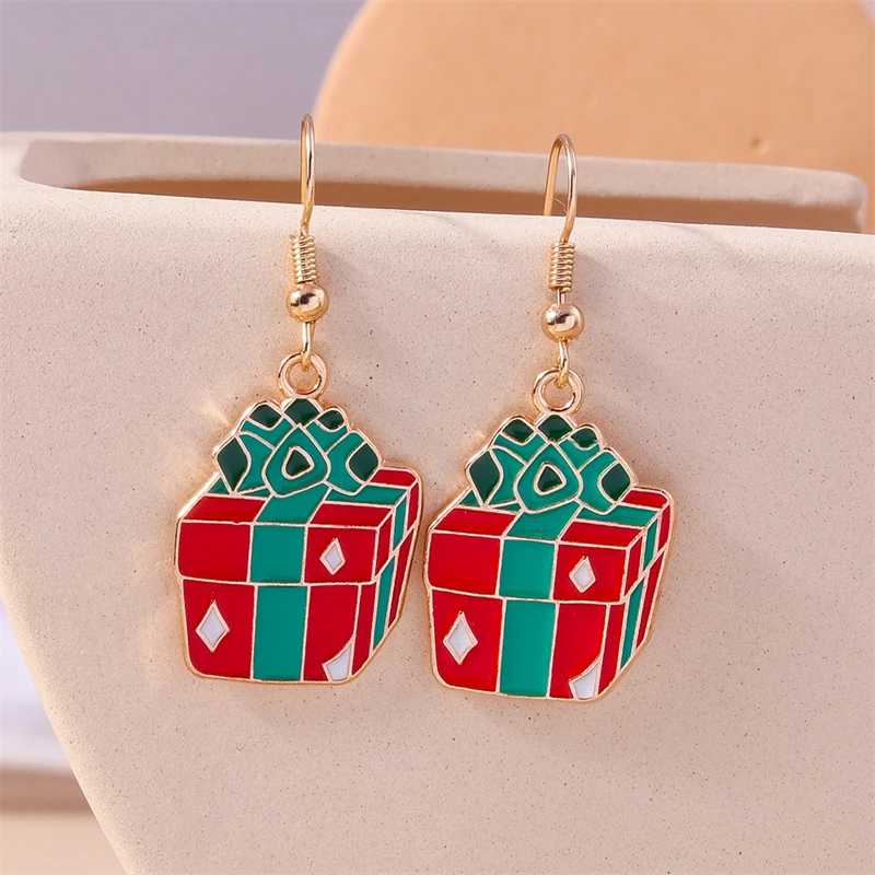 Mode Weihnachten Deer Tropfen Ohrringe Niedlichen Tier Baumeln Haken Ohrringe Frauen Mädchen Neue Jahr Party Urlaub Schmuck Dekoration – Detail 6
