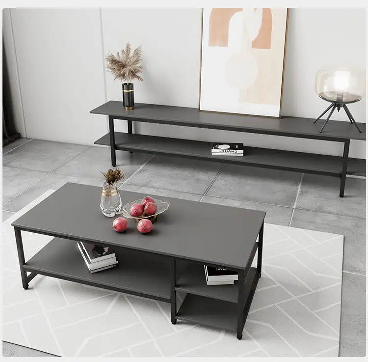 Modern Simple TV Cabinet Small Apartment Living Room Home Combination Minimalist Long Strip High Base Cabinet