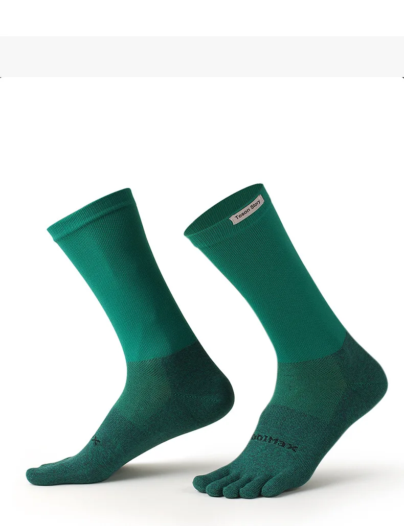 2026 Winter Warme Herren Fünf-Zehen-Socken Schnelltrocknender Stoff Schweißabsorbierend Geruchsresistent Laufsocken Lange Sportsocken mit Geteilten Zehen – Detail 3