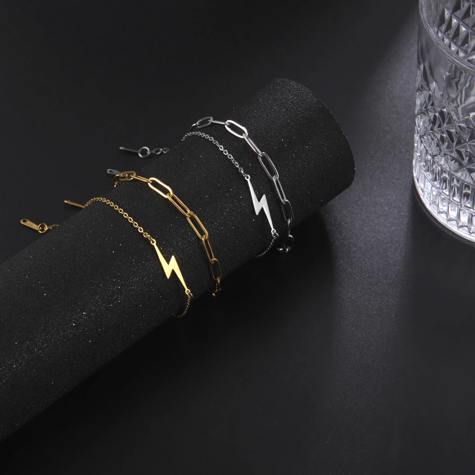 Amaxer Bracciale rigido aperto in acciaio inox con Amaxer Bracciale rigido aperto in acciaio inox con