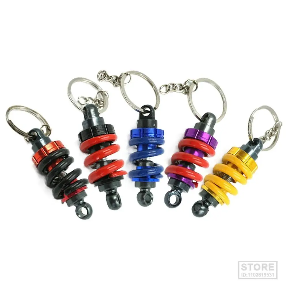 

Universal Adjustable Alloy Car Interior Suspension Keychain Coilover Spring Tuning Part Shock Absorber Keyring For Man Gift