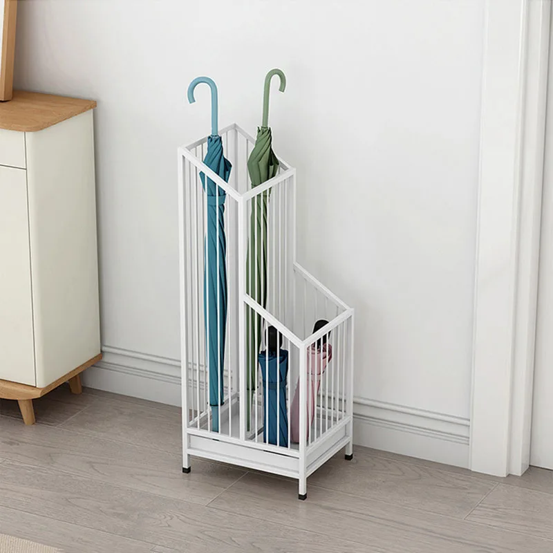 Metal Umbrella Storage Rack Multifunctional Multiple Layers Strong Bearing Capacity Entryway Wet Umbrella Holder