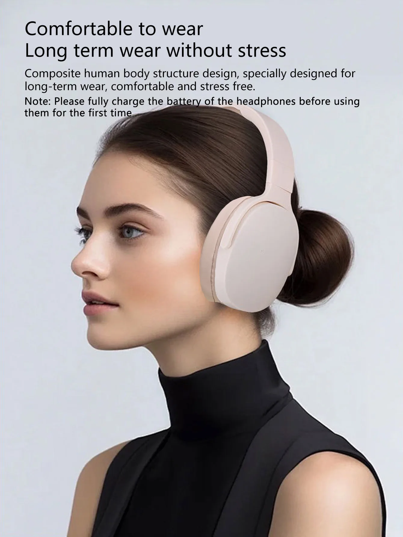 Wireless over-ear headphones, Jerry 5.3, long battery life, compatible with computers, iPads and mobile phones 4
