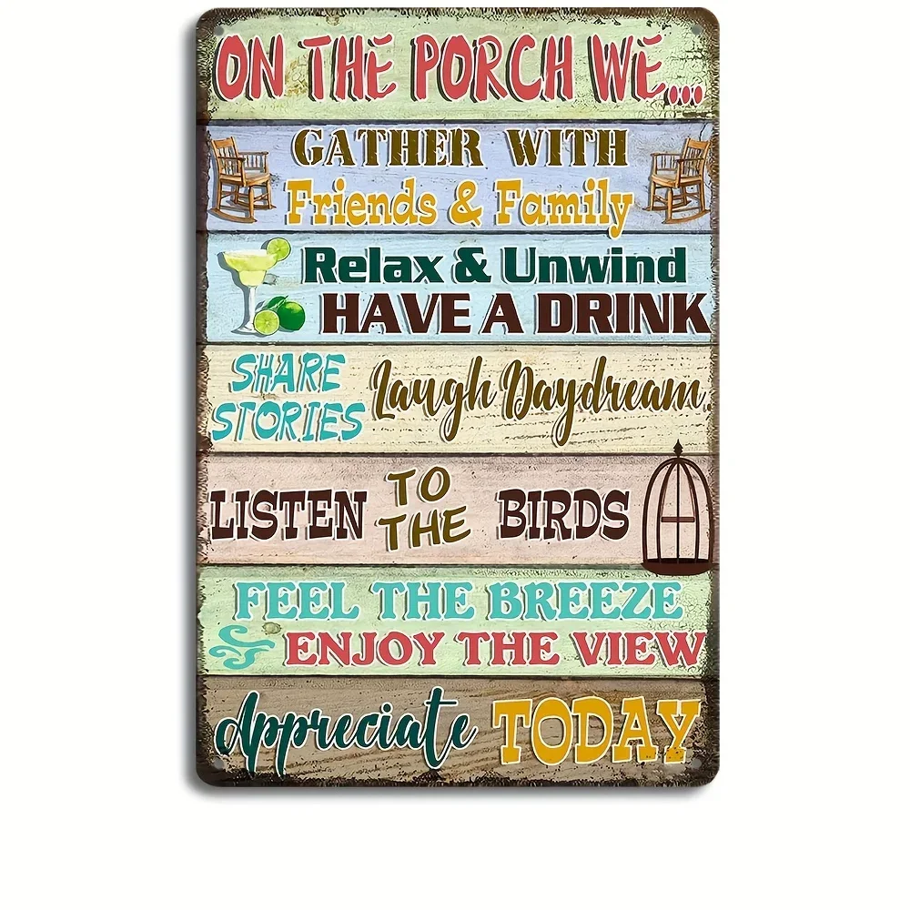 

Porch Rules Home Yard Decor Patio Pool Farmhouse Wall Decor Signs Farmhouse Cabin Beach Bar Wall Decor, Bar Pool and Patio Decor