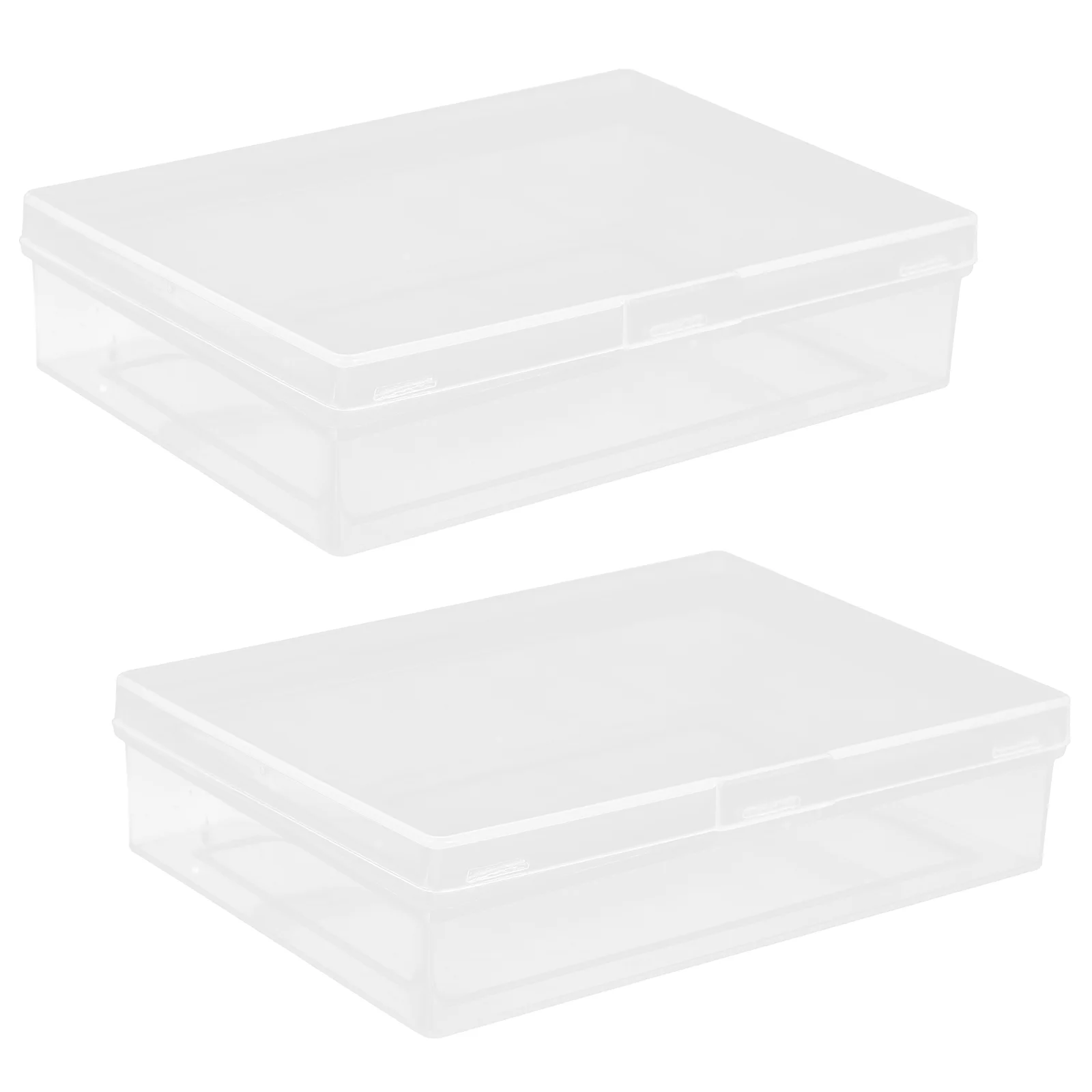 

2 Pcs Storage Boxes Transparent for Playing Cards Game Container Case Cases Holder Deck Organizer