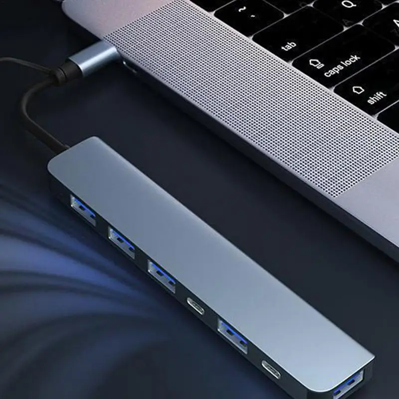 Portable USB C Docking Station 8 In 1 Hub