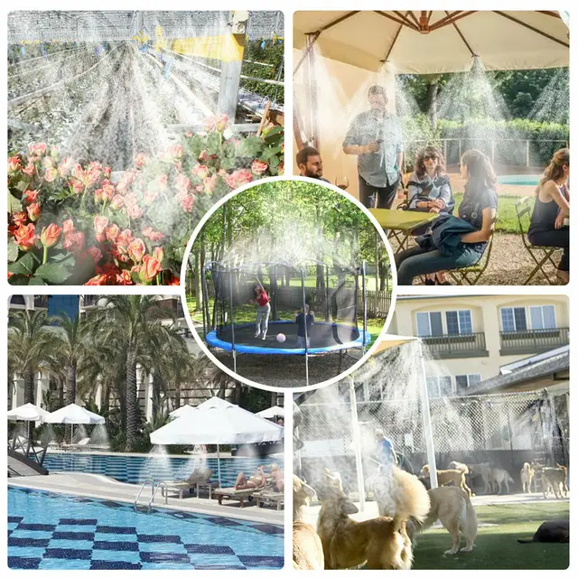 10 M Kültéri Víz Utáni Hűtőrendszer Növények Sprinkler Hidratáló Por Eltávolítása Ködkertek Öntözőszerszám - Image 4