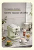 220V Bear Capsule Coffee Maker with Milk Frother, Semi-Automatic Espresso Machine 4