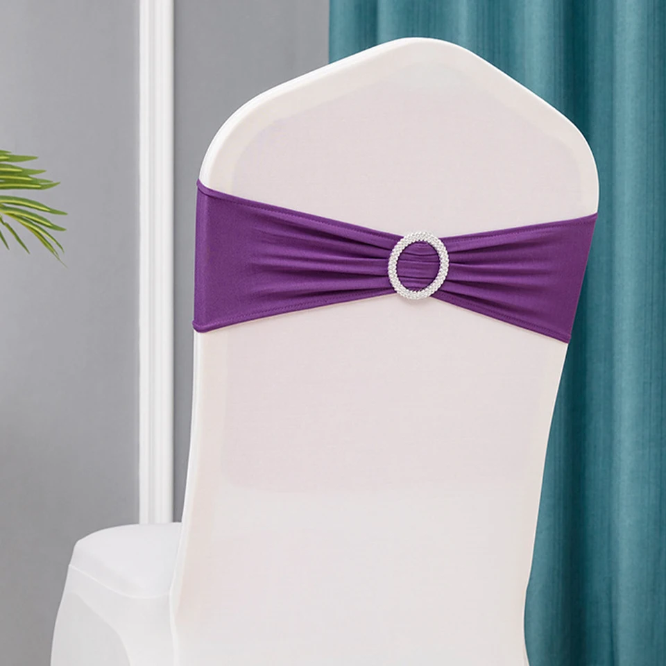 Vibrant Stretch Chair Cover Bands for Weddings