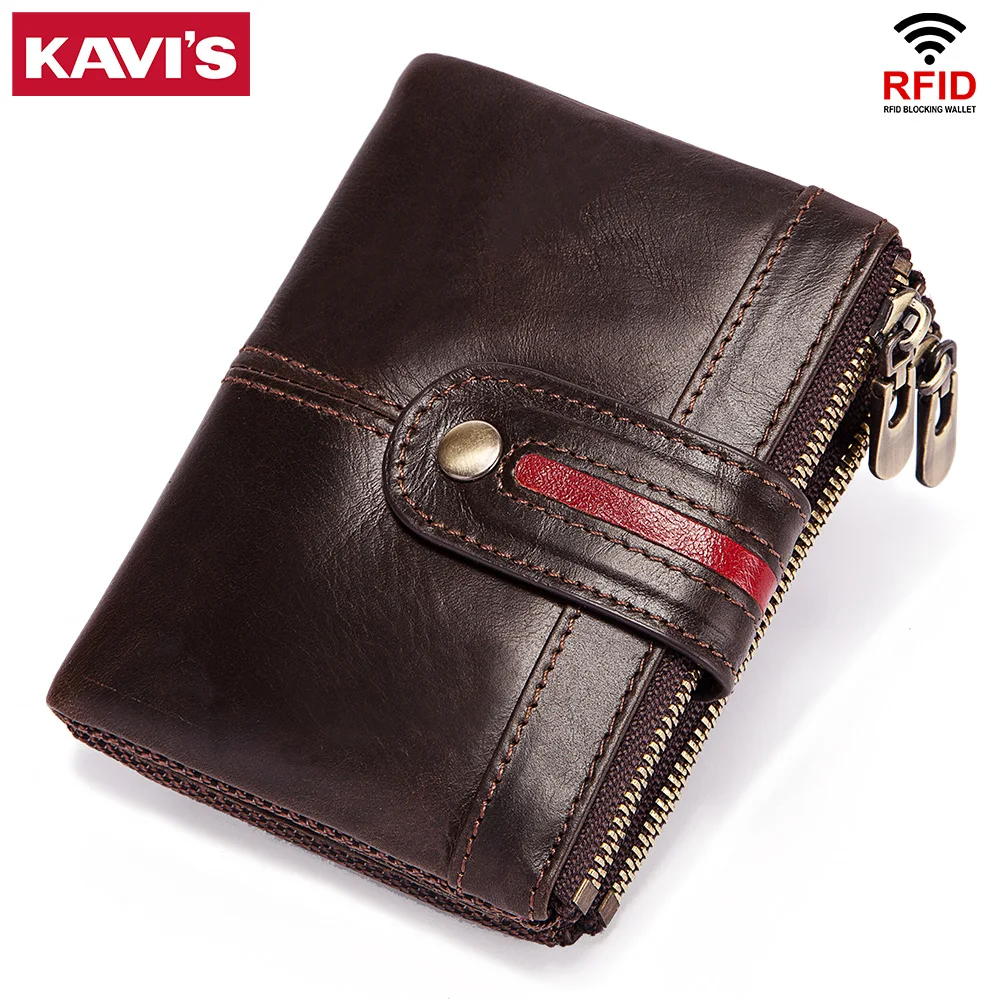 Short Genuine Leather Men's Wallets England Style Clutch Bag Top