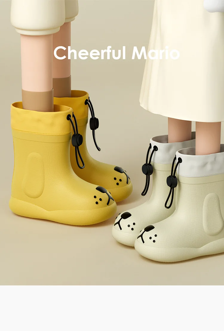 Childrens Waterproof Rain Boots - Boys and Girls EVA Safety Shoes