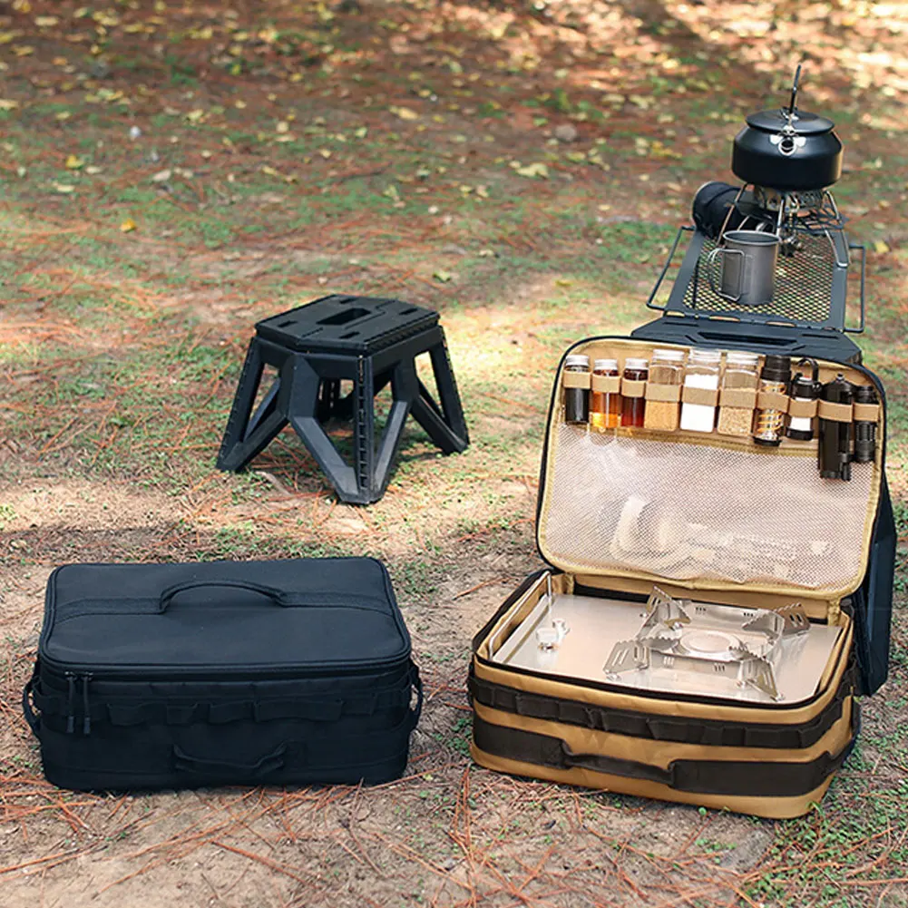 Description Picture 6 of item15L Tactical Utility Tote Bag with Handle Trunk Organizer Large Capacity Picnic Organizer Box Oxford Cloth for Climbing Picnic