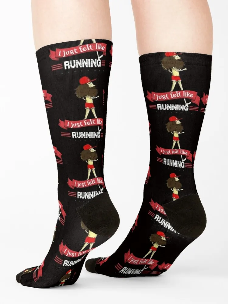 forrest gump: 90s movie, i just felt like running,funny workout, retro jogging shirt ,vintage Socks