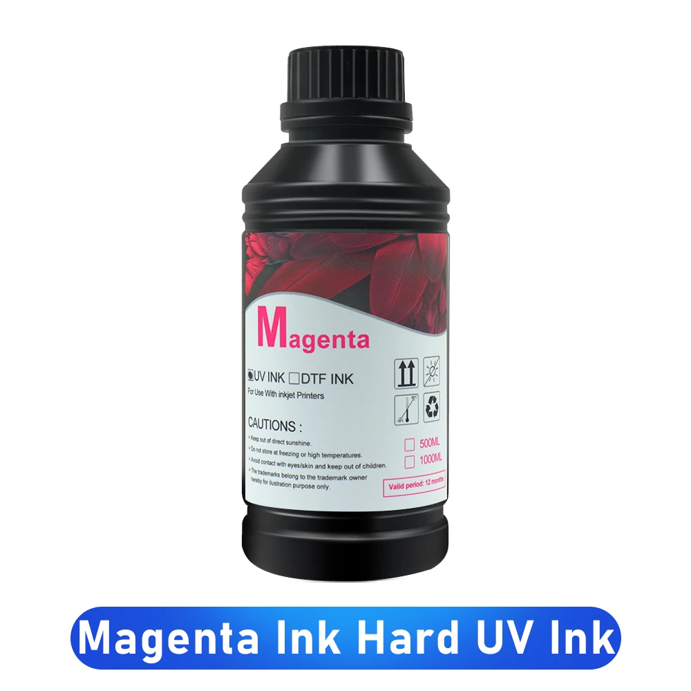 ColorsunUV Ink for All UV Printer Suitable for Epson R1390 L1800 L805 DX3 DX4 DX6 DX7 DX5 Printhead Soft and Hard Type 500ml