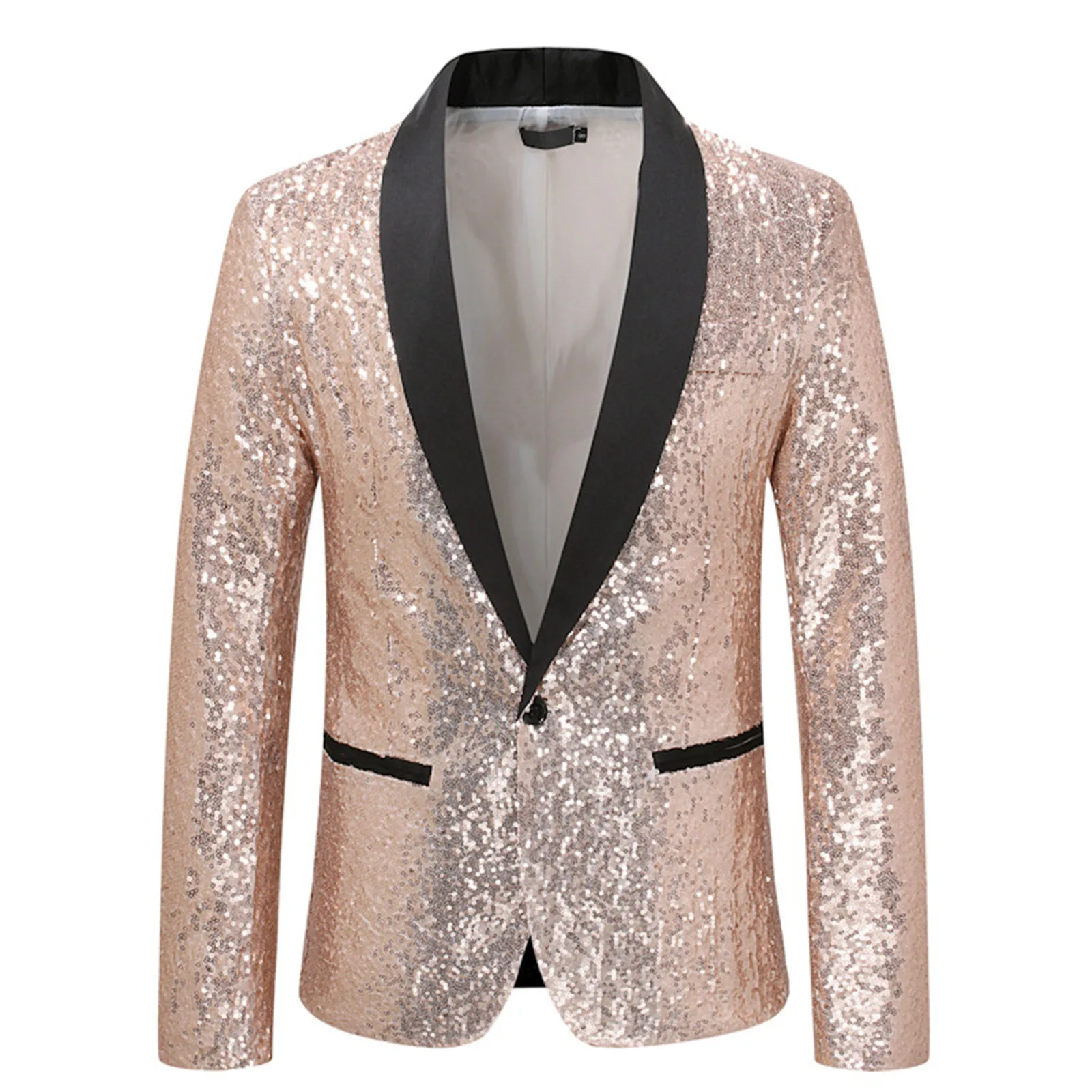 Men's Blazer Jacket Purple Glitter Sequins Embellished Slim Fit Evening Party Night Club Stage Wedding Singer Costume men suits jackets