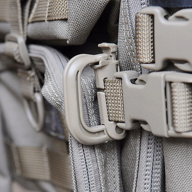 Outdoor GRIMLOC Molle Karabiner D-Verschlussring Kunststoff-Clip Schnappverschluss-Ring Karabinerhaken Schlüsselanhänger ITW-Verschluss Taschenverschluss – Detail 14
