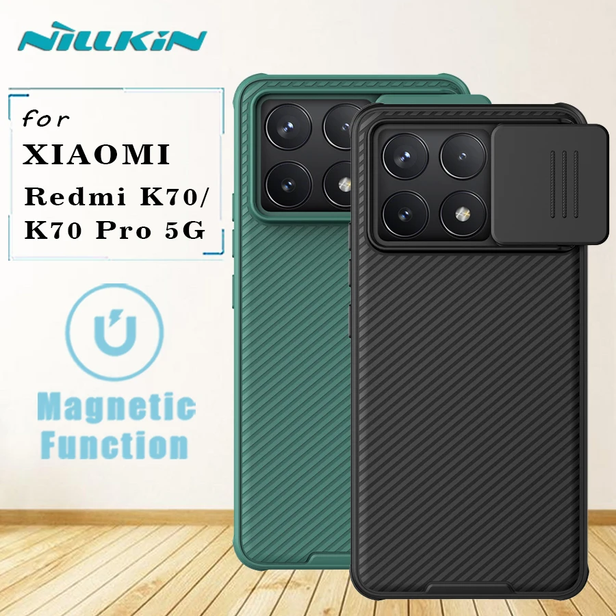 

Магнитный чехол для Xiaomi Redmi K70 / K70 Pro, защитный противоударный чехол для камеры Nillkin Magsafe, задняя крышка для Redmi K70