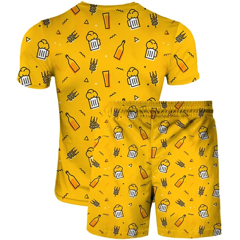 

Interesting and Fashionable Duck Leopard 3d Printed Men's Children's Crewneck Sports Suit Summer T-shirt Shorts 2 Sets Oversized