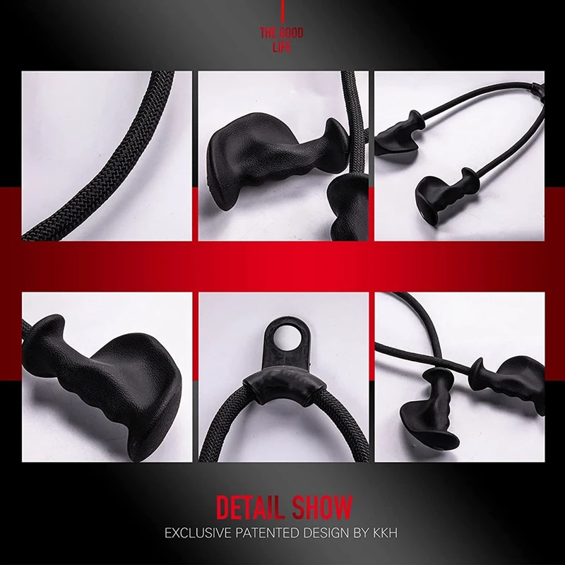 Ergonomic Triceps Rope Pull Down with Anti-Slippery Natural Rubber Grip for More Muscle Fibers-Gym Rope for Push Downs gym accessories,gym workout rope