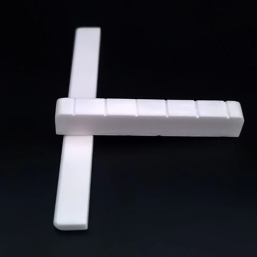 Guitar Bridge Saddle And Nut 6 String Bone Classical Guitar Bridge Replacement Parts 80mm 52mm Real White Bone Nut Saddle