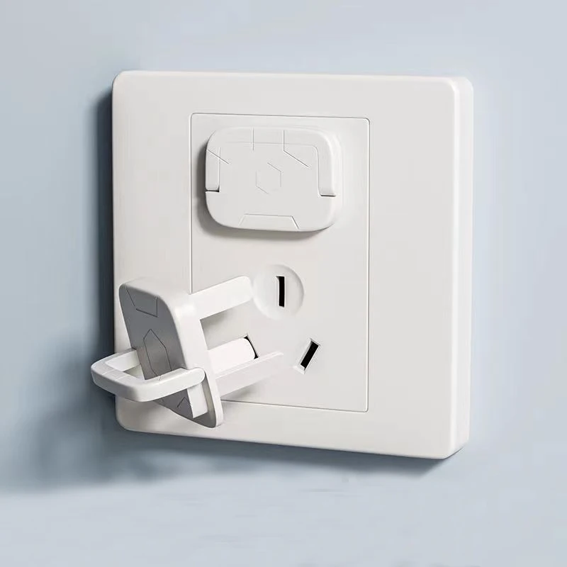 US Standard Outlet Covers Baby Proofing Safety-Child Secure Electric Plug Protectors with Hidden Handle Square 2/3-Prong 10Pcs