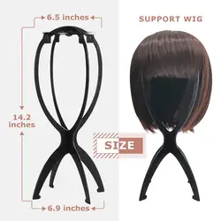Wig Stand Portable Wig Holder Collapsible Wig Hanger Durable Hair Display Tool Travel Plastic Hat Mannequin Head Wholesale