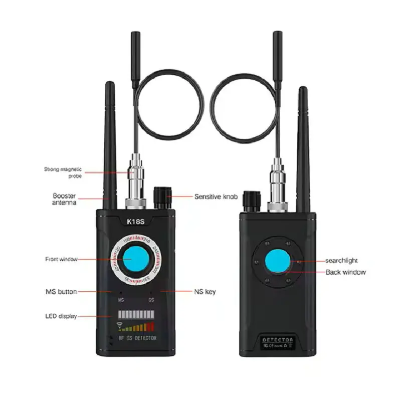 GPS Detector RF Signal Detector Hidden Camera Finder Surveillance Camera Bug Sweeper Bug Anti Spy Signal Jamme