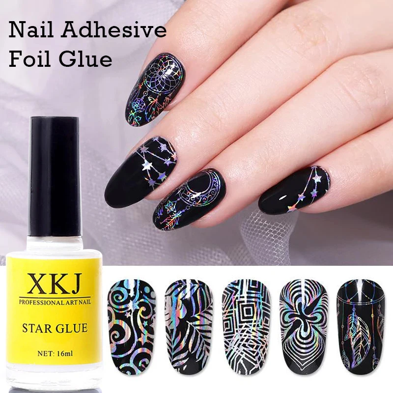 

16ml Nail Glue For Transfer Foil Sticker Nail Foil Adhesive Polish Gel Starry Paper Print Foils Wraps Nail Manicure Decoration