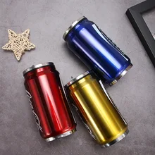 Creative Stainless Steel Thermos Cup Portable Travel Car Vacuum Flasks Coffee Insulated Cup Drink Mug with Straw Water Bottle