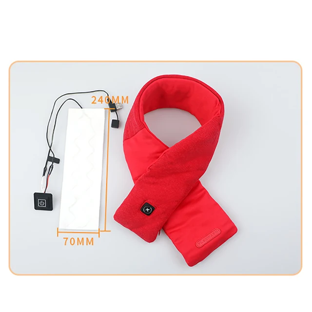 Fűtött Nyaki Csomagolás Téli Kültéri Elektromos Fűtés Nyak Usb Sál Meleg Fűtési Lemez + - Image 3
