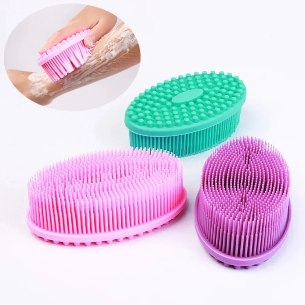 Shower scrubber Silicone Body Scrubber Bath Shower Sponge Dry Bath Brush for Body Massager Exfoliating